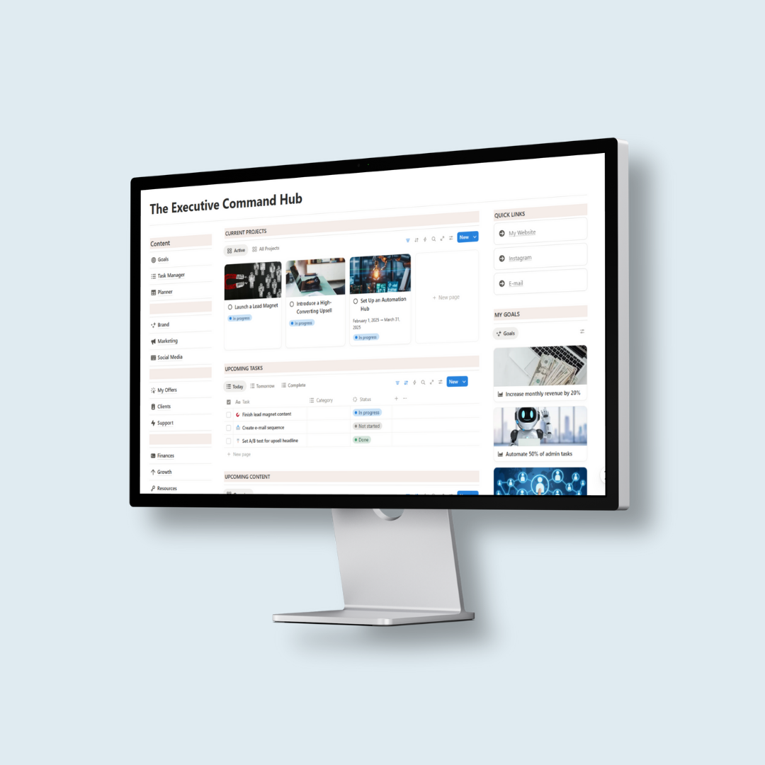 The Executive Command Hub (All-In-One Business Planner)